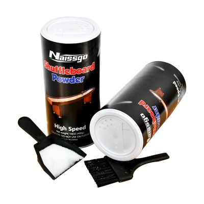 Naissgo Shuffleboard Sand Wax Shuffleboard Powder Set with Small Brush & Pan, 2 Cans(214 oz)