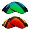 Shadespa Polarized Replacement Lenses for Oakley Half Jacket Sunglasses - Grass Green + Amber Sunrise view 1