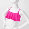 Oyolan Kids Girls Sleeveless Spaghetti Shoulder Straps Soft Falbala Bikini Top UPF50+ for Beach Rose_Red 3 view 3