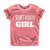 Birthday Girl Shirt Girls Birthday tee Outfit Toddler Baby 1st 2nd 3rd 4th 5th 6th 7th (White on Mauve, 5 Years) view 1