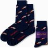 AUSCUFFLINKS Rocket Socks For Him & Her | Astronaut Fun Socks Gift for Dad, Mum or Engineer view 1