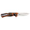 Elk Ridge Outdoors - Manual Folding Knife - Trek, Fine Edge Satin Fiish Drop Point Blade, Orange and Black TPR Handle, Lock Back, Pocket Clip, ER-TKFDR001, Hunting, Camping, Survival view 3