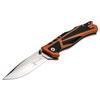 Elk Ridge Outdoors - Manual Folding Knife - Trek, Fine Edge Satin Fiish Drop Point Blade, Orange and Black TPR Handle, Lock Back, Pocket Clip, ER-TKFDR001, Hunting, Camping, Survival view 4