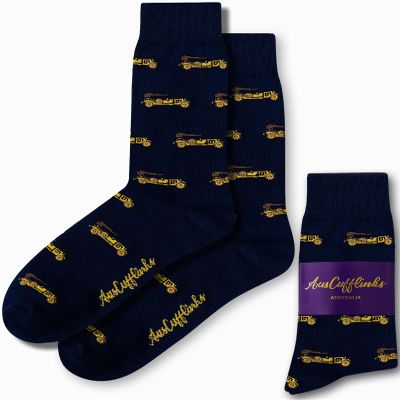 AUSCUFFLINKS Classic Car Socks For Him | Fun Socks Old School Car for Her | Happy Gift Socks Quirky Novelty Present for Dad | Socks for Mum (Classic Car)