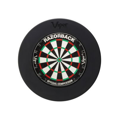 Viper by GLD Products Razorback Sisal Dartboard, Two Sets Starter Darts, Throw Line, Defender, Black
