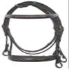 Flat Padded Leather Horse Bridle Brown | The Padded Bridle with Cut Back Headpiece | Fancy Stitched Brown Bridle for Horses with Buckle Bits Ends - Pony Size view 3
