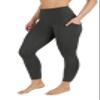 90 Degree By Reflex Power Flex Yoga Pants - High Waist Squat Proof Ankle Leggings with Pockets for Women - Military Green - XL view 1