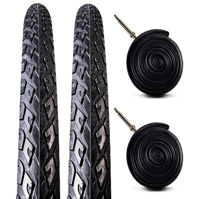 Zol Bundle 2 Pack Velocita Road Reflective Tire and Tube 700X38c Presta/French Valve (1 tire and 1 Tube)