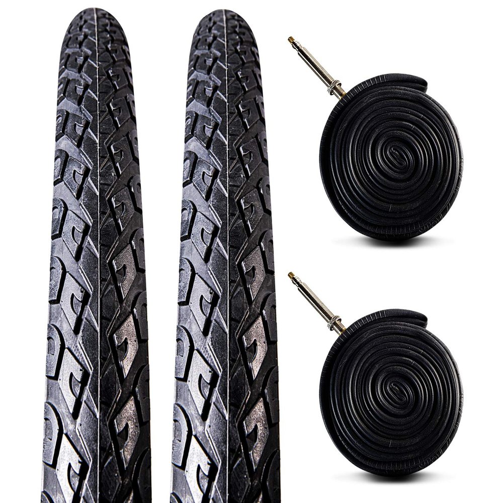 Zol Bundle 2 Pack Velocita Road Reflective Tire and Tube 700X38c Presta/French Valve (1 tire and 1 Tube)