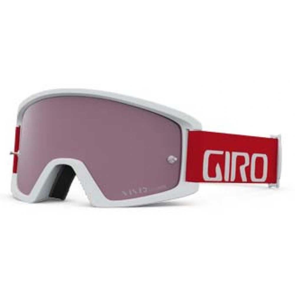 Giro Tazz MTB Unisex Adult Mountain Bike Protective Goggles - Trim Red, VIVID Trail/Clear Lenses (2021)