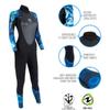 Aqua Lung HydroFlex 3mm Women's Jumpsuit, Camouflage Blue view 4