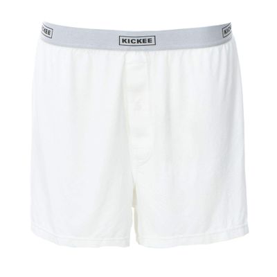 KicKee Year Round Solid Color Mens Boxer Shorts Underwear, Silky Soft Boxers for Men, Lightweight and Breathable Boxer Short (Natural - L)