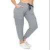 ALWAYS Cargo Jogger Pants for Women, High Waisted Sweatpants with Pockets, Super Soft Casual Lounge Pants for Athletic Yoga & Gym, Cotton Drawstring Trousers, Grey 3XL view 1