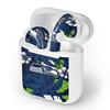 Skinit Decal Audio Skin Compatible with Apple AirPods - Officially Licensed NFL Seattle Seahawks Tropical Print Design view 4