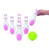 Fun Express Easter Bunny Bowling Set - 6 Plastic pins and 1 Plastic Balls - Easter Games and Toys for Kids view 2