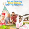 Fun Express Easter Bunny Bowling Set - 6 Plastic pins and 1 Plastic Balls - Easter Games and Toys for Kids view 4