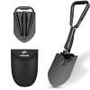 BEHANDY 18.5" Folding Shovel, Collapsible Shovel for Car Snow, Camping Shovel and Pickax, Military Entrenching Tool for Gardening, Camping, Sand, Off Road, Portable Car Emergency kit view 1