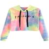 Idepet Women's Casual Letters Print Crop Top Loose Pullover Female Shirt Teen Girl TV Show Hoodie Sweatshirt view 1