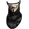 Obacle Bandana Face Mask with Ear Loops Neck Gaiter Face Mask Scarf Face Cover for Men Women (Skull Face Smile Black Beard) view 1