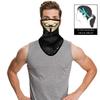 Obacle Bandana Face Mask with Ear Loops Neck Gaiter Face Mask Scarf Face Cover for Men Women (Skull Face Smile Black Beard) view 4