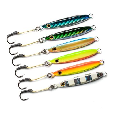 Palomar Fishing Flat Side 220g Ocean Jig Fast Vertical Deep Drop Lure | MUSTAD Hook-Owner Ring | Kevlar Assist Cord | 6-Pack | Next-Gen Graphene Paint | US Owned