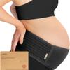 KeaBabies Maternity Belly Bands for Pregnant Women - 1-Pack, Soft & Breathable Pregnancy Belly Support Band, Easy Adjustable Maternity Belt for Back, Pelvic Support, Comfortable (Midnight Black, XL) view 1