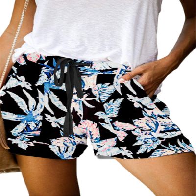 ONLYSHE Women's Summer Beach Shorts Juniors Folded Hem Shorts with Drawstring Pocketed