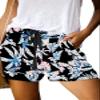 ONLYSHE Women's Summer Beach Shorts Juniors Folded Hem Shorts with Drawstring Pocketed view 1
