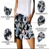 ONLYSHE Women's Summer Beach Shorts Juniors Folded Hem Shorts with Drawstring Pocketed view 4