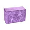 Hugger Mugger 4" Foam Yoga Block -Marbled Cosmic Purple - strong and stable, beveled edges for comfort, most favored block size, helps with alignment and support in many poses view 1