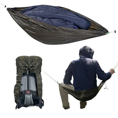 Onewind Versatile Hammock Gear Sling or Backpack Rain Cover, Ultralight Waterproof Underbelly Gear Storage to Place Backpack, Clothes, Quilt, Food or 50L Packing Cover, Hammock Protector