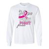 Tee Hunt Hope Pray Fight for a Cure Long Sleeve T-Shirt Cancer Awareness Pink Ribbon White Small view 4