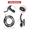 Complete Bike Brake Set, Black Front and Rear Bike MTB Hybrid Brake Inner and Outer Cables and Lever Kit Includes Callipers Levers Cables Black view 2