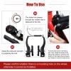 Complete Bike Brake Set, Black Front and Rear Bike MTB Hybrid Brake Inner and Outer Cables and Lever Kit Includes Callipers Levers Cables Black view 4
