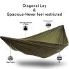onewind 12Ft Camping Hammock with Mosquito Net, Ridgeline Double Hammock Portable Lightweight Large Hammock Ripstop Nylon Durable with 2 * 12Ft Tree Straps for Camping Hiking Backpacking, OD Green view 2