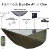 onewind 12Ft Camping Hammock with Mosquito Net, Ridgeline Double Hammock Portable Lightweight Large Hammock Ripstop Nylon Durable with 2 * 12Ft Tree Straps for Camping Hiking Backpacking, OD Green view 3