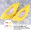 BESPORTBLE 2 Pairs Ice Skate Guards Elastic Skating Blades Covers Kids Plush Skate Shoes Protector (Yellow Pink) view 4