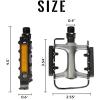 MOHEGIA Bike Pedals,MTB Flat Bicycle Pedal Sets,9/16 Non-Slip Aluminum Replacement for Mountain BMX MTB-Pair view 2