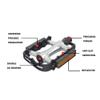MOHEGIA Bike Pedals,MTB Flat Bicycle Pedal Sets,9/16 Non-Slip Aluminum Replacement for Mountain BMX MTB-Pair view 3