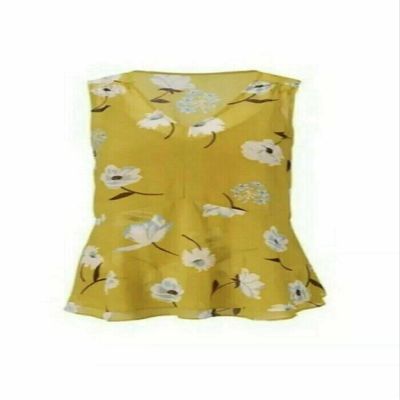 CABI Dazzle Yellow Floral Top #3782, Simone Dazzle top 3782 (XS)