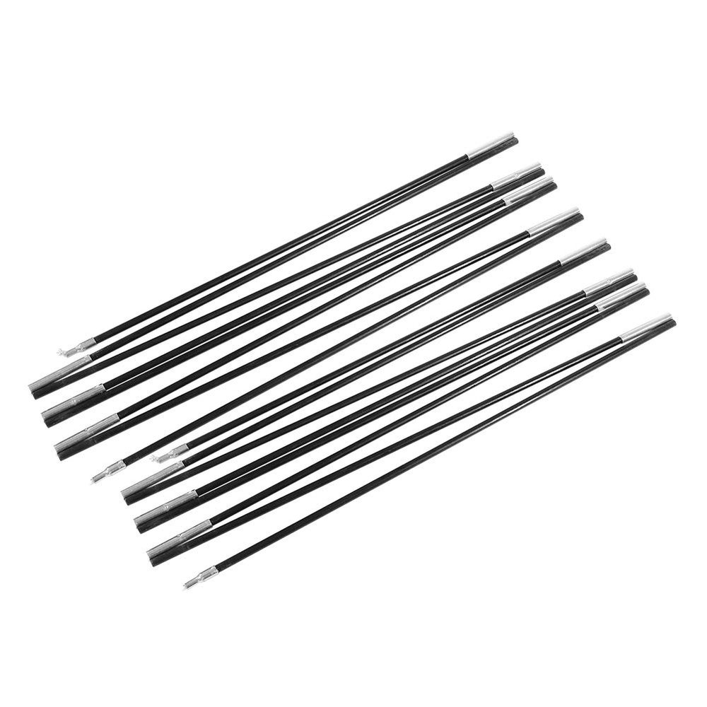 Camping Tent Pole, Fiberglass Tent Pole Repair Kit 4.48M 2Pcs Fiberglass Camping Tent Pole Bars Outdoor Foldable Support Rods Awning Frames Kit for 5-6 Person Camping Tent