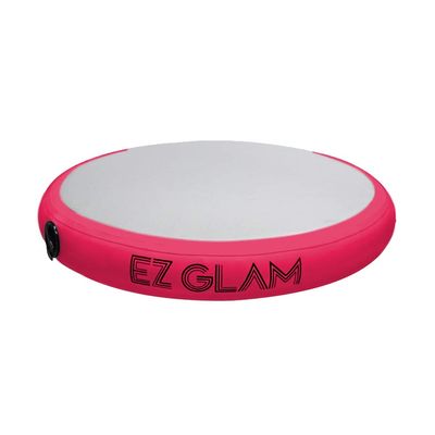 GLANT Air Mat Tumble Track AirSpot - Gymnastics Training Springboard - Round Inflatable Springboard (Pink, 27.6in*27.6in*3.94in)