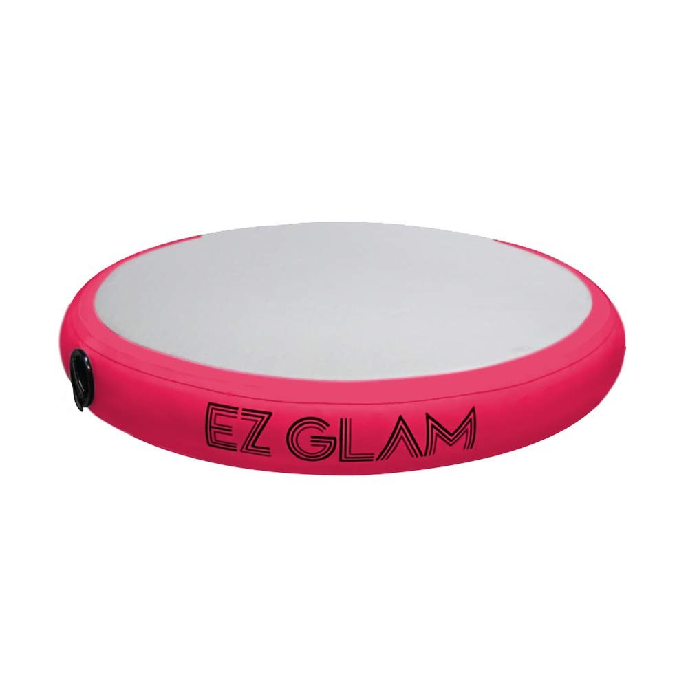 GLANT Air Mat Tumble Track AirSpot - Gymnastics Training Springboard - Round Inflatable Springboard (Pink, 27.6in*27.6in*3.94in)
