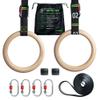 awegym Gymnastic Rings with Adjustable Straps, 1.1" Olympic Rings, Calisthenics Rings Equipment, Gym Rings with Straps for Home Workout, Outdoor Exercise Rings, Crossfit Pull Up Row Dip Ring Training view 1