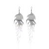 Transparent Acrylic Flame Dangle Earrings Dainty Multicolor Earrings Punk Rock Hip Hop Earrings for Women Jewelry(Silver) view 1