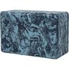 Hugger Mugger 4" Foam Yoga Block - Marbled Surf Blue - strong and stable, beveled edges for comfort, most favored block size, helps with alignment and support in many poses view 1