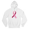 Tee Hunt Butterflies Pink Ribbon Sweatshirt Breast Cancer Awareness Hope Hoodie White Small view 1