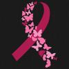 Tee Hunt Butterflies Pink Ribbon Sweatshirt Breast Cancer Awareness Hope Hoodie White Small view 2