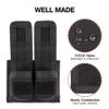 ACEXIER Speedloader Pouch Case Holder Nylon Tactical Double Speedloader Belt Off-Duty Concealed Pouch Case Mag Holder Universal Fit S&W .38 .357 .44 .45 Caliber 5 & 7 Shot view 2