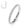 14g Septum Ring Silver Conch Piercing Jewelry 14 Gauge 8mm Daith Earrings Surgical Steel Nose Ring Hoop with CZ view 1